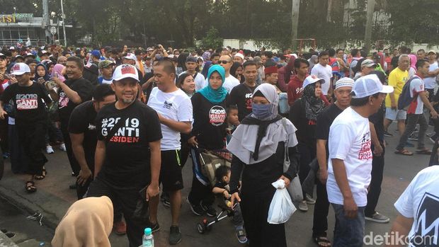 Acara #2019GantiPresiden di CFD Bundaran HI / 
