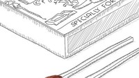 Korek api tradisional ini juga jadi salah satu karya Ahmad yang kreatif. Dengan detail ia menggambarkan kotak korek api, lengkap dengan batang korek api dari kacang berwarna cokelat tua. Foto: Instagram @mokassarart