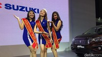 Dirinya juga mengaku sudah tiga kali menjadi usher di brand yang sama yakni Suzuki sejak 2015. Foto: Khairul Imam Ghozali