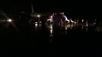 Saat kejadian, Bandara Gorontalo sedang diguyur hujan. (Foto: Ajiz/detikcom)