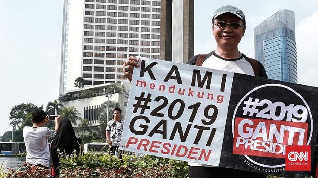 Salah satu aksi damai gerakan #2019GantiPresiden.