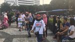 Foto: Ramai-ramai Berkaus #2019GantiPresiden di CFD Bundaran HI