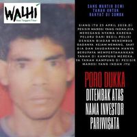 Gambar yang di-posting WALHI soal warga Sumba Barat, NTT, yang tewas karena kerusuhan berlatar belakang konflik agraria