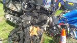 Penampakan Motor dan Elf Tabrakan Lalu Terbakar di Garut