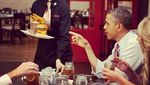 Begini 10 Gaya Seru Barack Obama Saat Makan Burger hingga Es Krim