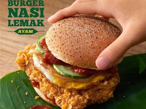 Wah, Kini di Malaysia Ada Burger Nasi Lemak yang Gurih Mantap!