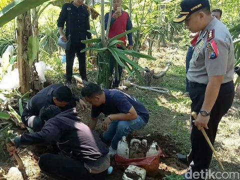 Miras oplosan yang dikubur ini berhasil dibongkar/
