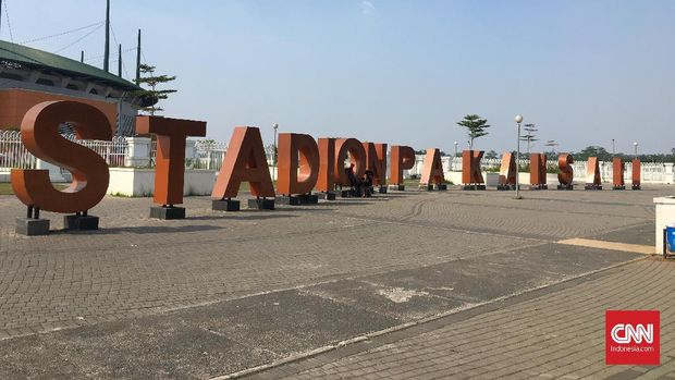 Stadion Pakansari sepi jelang pertandingan Timnas Indonesia vs Korea Utara.