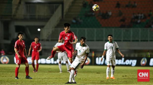 Timnas Indonesia vs Korea Utara Masih Imbang di Babak Pertama