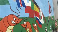 Keren! Sambut Piala Dunia, Kampung di Cirebon Ini Bikin Mural 3D