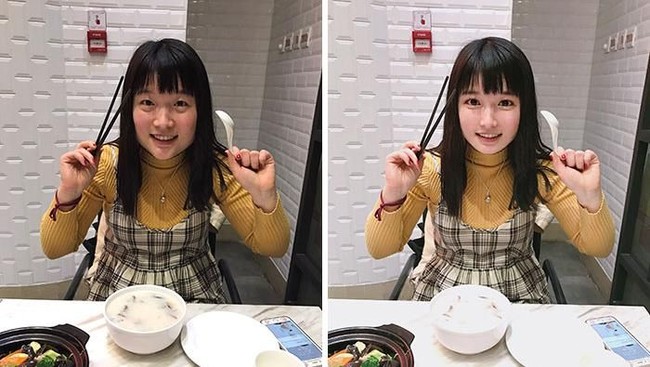 Seorang ahli Photoshop dengan akun bernama Kanahoo memberi foto sebelum dan sesudah edit Photoshop. Lihat bedanya, bikin terkejut kan? Foto: Dok. Kanahoooo