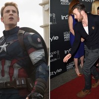 Seperti di film Avengers, sang pemeran Captain America, Chris Evans, suka tampil kasual dengan kaus ketat yang mempertegas guratan ototnya. (Foto: Getty Images)