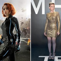 Kostum Black Widow yang ketat mempertegas keseksikan tubuh pemerannya, Scarlett Johansson. Aktris yang satu ini memang identik dengan busana-busana seksi. (Foto: Getty Images)