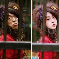 Nggak cuma mempercantik foto wanita, Kanahoooo juga mengubah pria sebagai wanita cantik. Foto: Dok. Kanahoooo