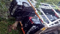 Peristiwa terjadi pada Kamis (26/4/2018). Sopir truk disebut mengantuk saat terjadi kecelakaan. Foto: Istimewa