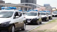 Tercatat ada 22 unit Nissan Leaf yang dijadikan mobil dinas polisi di daerah Fukuoka. Foto: Screenshot Youtube Nissan Jepang