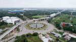 Meliuk-liuk, LRT Palembang Megah Dilihat dari Udara