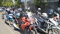 Honda CBR juga tidak absen dan turut hadir di acara May day 2018. Foto: Ruly Kurniawan/DetikOto