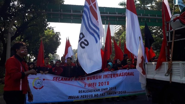 May Day, Massa Buruh Mulai Kumpul di Monas