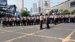 Menuju Bundaran HI, Massa Buruh Dihadang Polisi