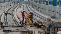 Pembangunan MRT Jakarta tahap pertama ini terbagi dalam dua bagian pekerjaan, pertama adalah dari Lebak Bulus hingga Sisingamaraja yang dibangun secara melayang (elevated) sepanjang 10 km. @williamsabandar/Istimewa.