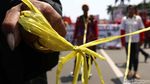 Teaterikal Iblis Jahat di Demo Buruh