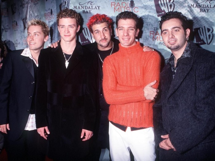10/28/99 Las Vegas, NV. NSync at The WB Radio Music Awards, held at the Mandalay Bay Resort & Casino. From l-r: Lance, Justin, Joey, JC and Chris. Photo by Brenda Chase Online USA, Inc.