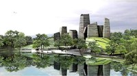 Perpustakaan Universitas Indonesia. Perpustakaan Universitas Indonesia sudah lama terkenal tidak hanya karena bentuknya yang unik tetapi juga fasilitasnya yang lengkap dan terintegrasi. Dengan pemandangan langsung ke danau UI perpustakaan ini seringkali menjadi pusat berkumpul mahasiswa untuk mengerjakan tugas atau sekadar menikmati pemandangan danau UI. Istimewa/liquidhearth.
