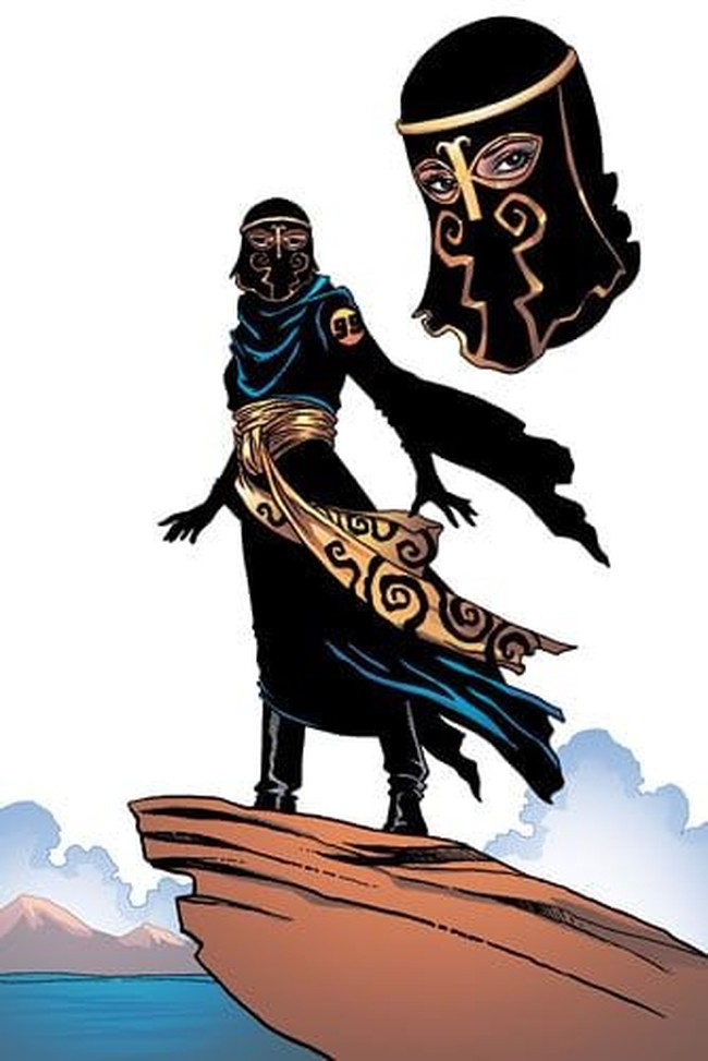 Salah satu pahlawan yang unik bernama Battina. Wanita yang memiliki kekuatan super menghilang dengan mudah ini memakai burqa berwarna hitam. Foto: Istimewa