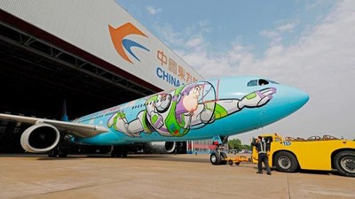 Foto: Pesawat Lucu Bertema Kartun Toy Story