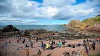 European Stone Stacking Championship 2018 merupakan perlombaan rock balancing yang diadakan di Skotlandia (Andy Buchanan/AFP)