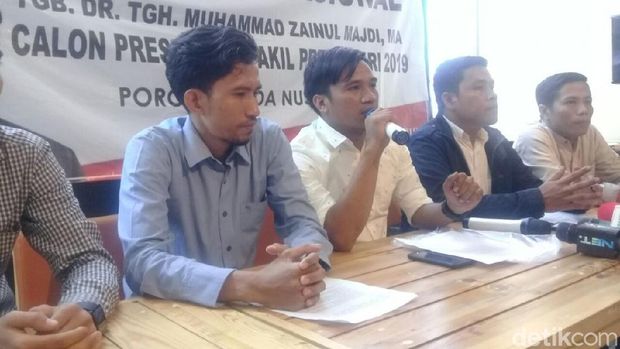  Poros Pemuda Nusantara mendeklarasikan dukungan terhadap TGH M Zainul Majdi maju di Pilpres 2019, Rabu (2/5/2018)