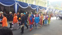 Upacara peringatan ini mengambil tema Menguatkan Pendidikan, Memajukan Kebudayaan. Mendikbud mengajak seluruh elemen masyarakat harus menjadi sumber kekuatan untuk memperbaiki kinerja dunia pendidikan dan kebudayaan. Fotografer: Zunita Amalia Putri/detikcom