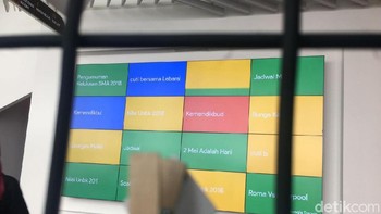 Tabel top keyword secara real time terpampang cukup besar. (Foto: detikINET/Agus Tri Haryanto)