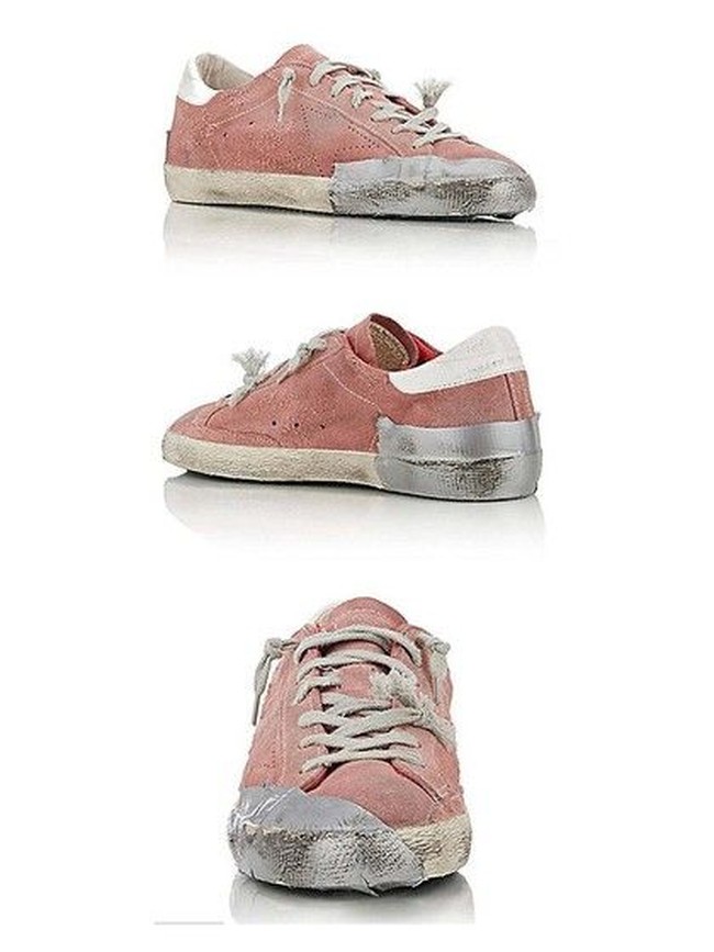 Brand bernama Golden Goose, karya desainer asal Italia, Francesca Rinaldo dan Alessandro Gallo menjual sneakers usang mulai dari US$ 114 sampai US$ 655 atau sekitar Rp 1,5 juta sampai Rp 8,7 juta. Foto: Ist.