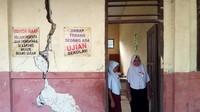 Kondisi sekolah dalam keadaan nyaris ambruk ini sudah sejak 2013. Bahtiar/detikcom.