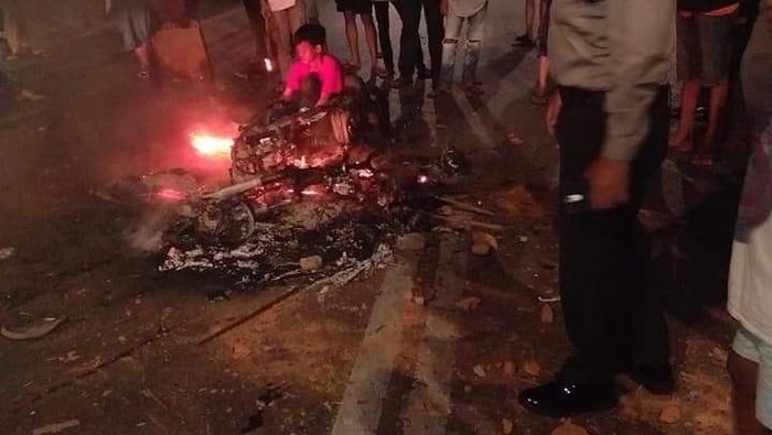 Balap Liar di Makassar, Sepeda Motor Dibakar