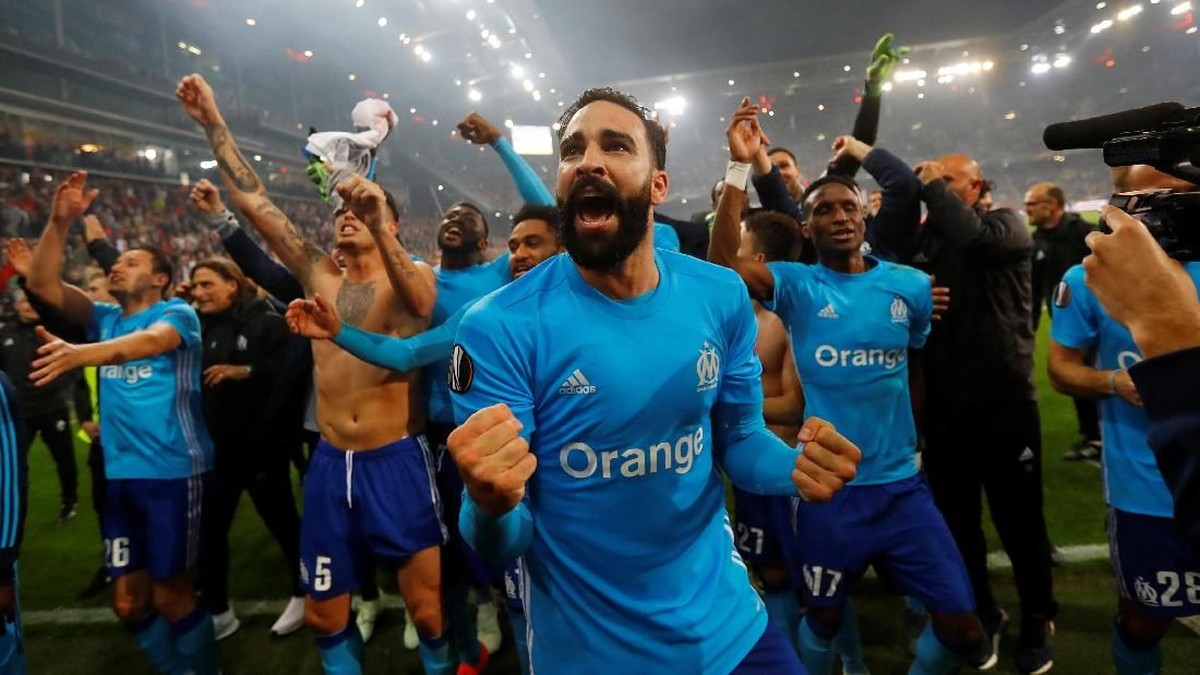 Olympique de Marseille melangkah ke final Liga Europa. (Foto: Leonhard Foeger/Reuters)