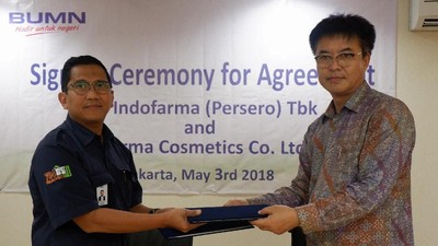 Indofarma Gandeng Pharma Cosmetics dari Korsel