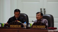 Ratas pagi ini terkait dengan persiapan Asian Games. Mengenai pentingnya promosi, pentingnya publikasi, pentingnya marketing mengenai Asian Games ke-18 dari waktu ke waktu, baik di dalam negeri dan tentu saja promosi di negara Asia, ujar Jokowi di Kantor Presiden, Jakarta Pusat, Jumat (4/5/2018). Foto: Andhika Prasetia/detikcom