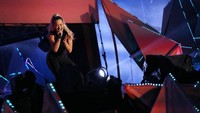 Penampilan Rita Ora menjadi salah satu yang paling ditunggu-tunggu di SHVR Ground Festival 2018. Foto: Hanif Hawari