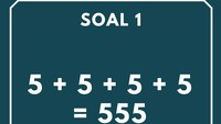 Kamu hanya bisa tambahkan satu garis untuk membenarkan hasil pertambahan ini. Tapi catat, kamu tak bisa mencoret tanda = ya! (Foto: detikcom) 