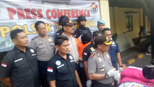 Stefanus saat ditangkap polisi.