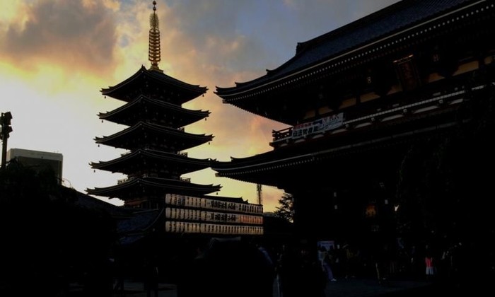 kuil di asakusa, tokyo, jepang.