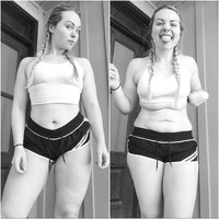 Para influencer mungkin terlihat punya bentuk badan ideal karena perut yang rata. Namun terkadang itu hanya masalah pose saja. Wanita ini membuktikan Foto: Instagram @thewalloffitness