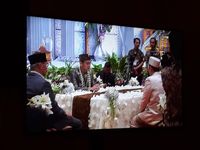Suasana akad nikah Raditya Dika