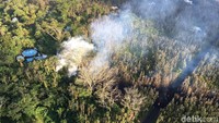 Pemandangan pemukiman di sekitar letusan gunung. USGS/Handout via REUTERS.