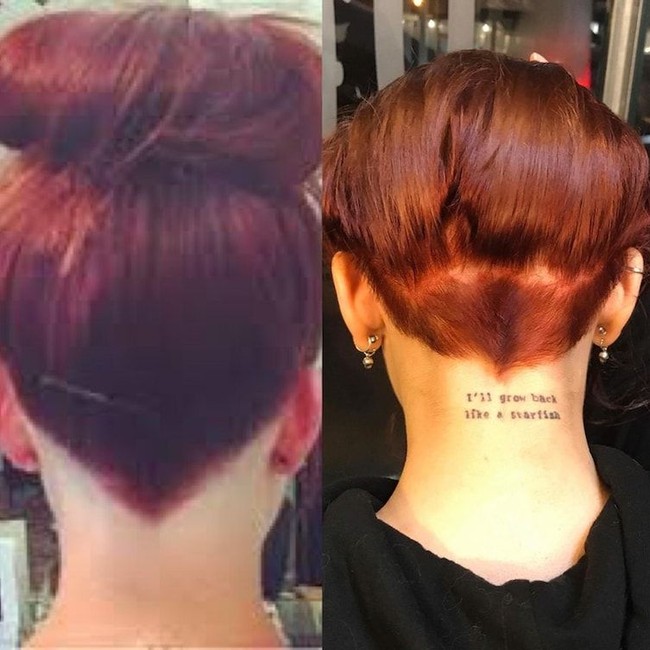 Potongannya tidak rata bahkan pitak. Wanita ini benar-benar mendapatkan bencana. Foto: Reddit illbeige 