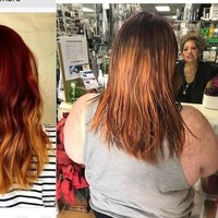 Kasihan, wanita ini harus mendapati warna rambut tidak rata. Foto: Reddit Ivey_Mom