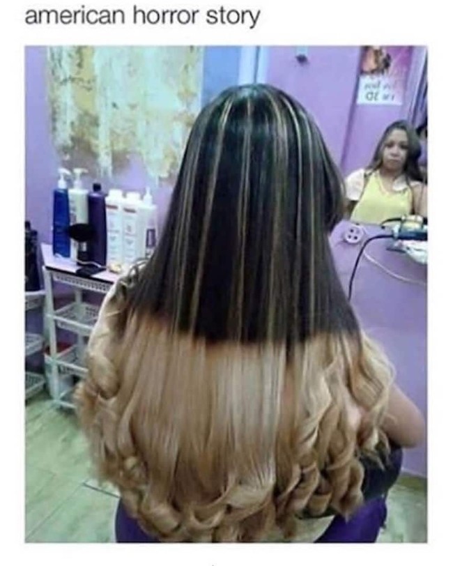 Tak perlu dijelaskan Anda sudah bisa melihat betapa mengecewakannya hasil pewarnaan rambut ini. Foto: Instagram @hannaroseelarson